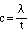 c = lambda / t