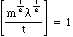 [(m^1/2 * lambda^1/2)/t] = 1